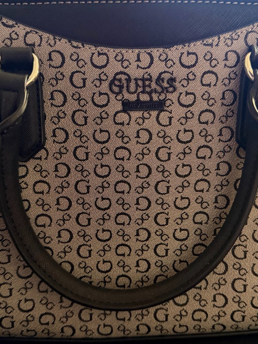 Guess satchel handbag with removable cross body strap and small coin purse